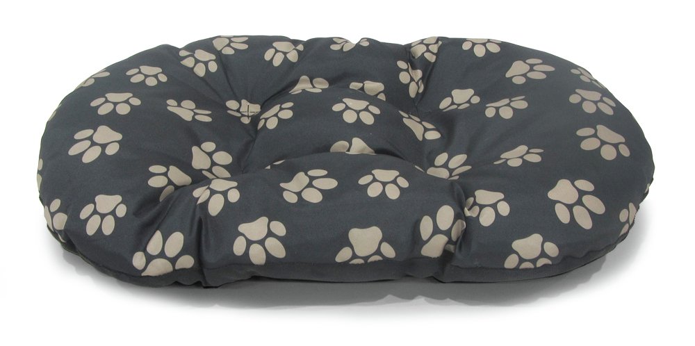 Paw Print Fleece Oval Cushion
