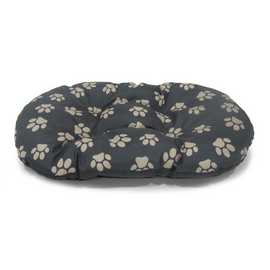 Paw Print Fleece Oval Cushion - Small