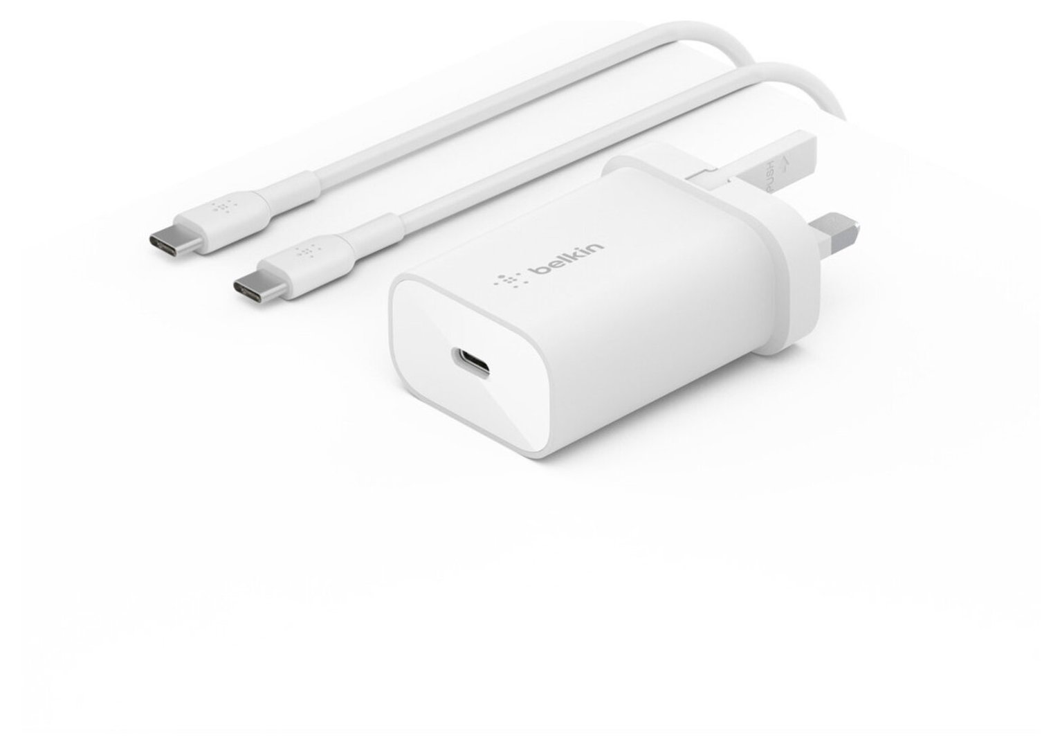 Belkin 25W USB-C Wall Charger With USB-C Cable - White