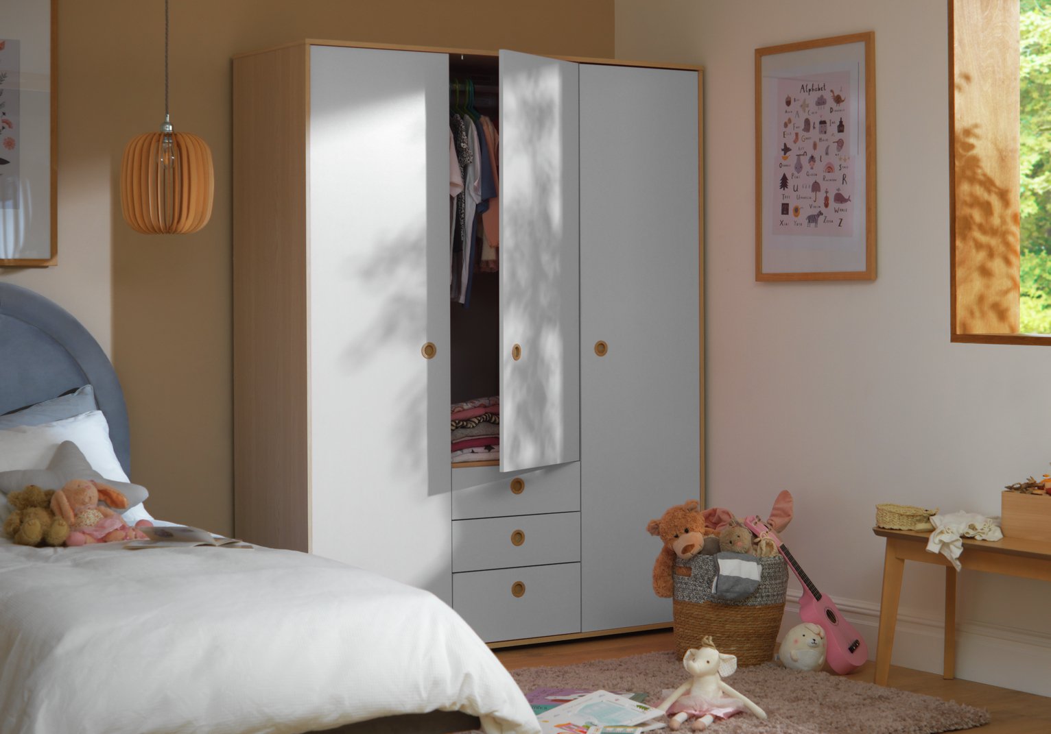 Argos Home Kids Camden 3 Door 3 Drawer Wardrobe