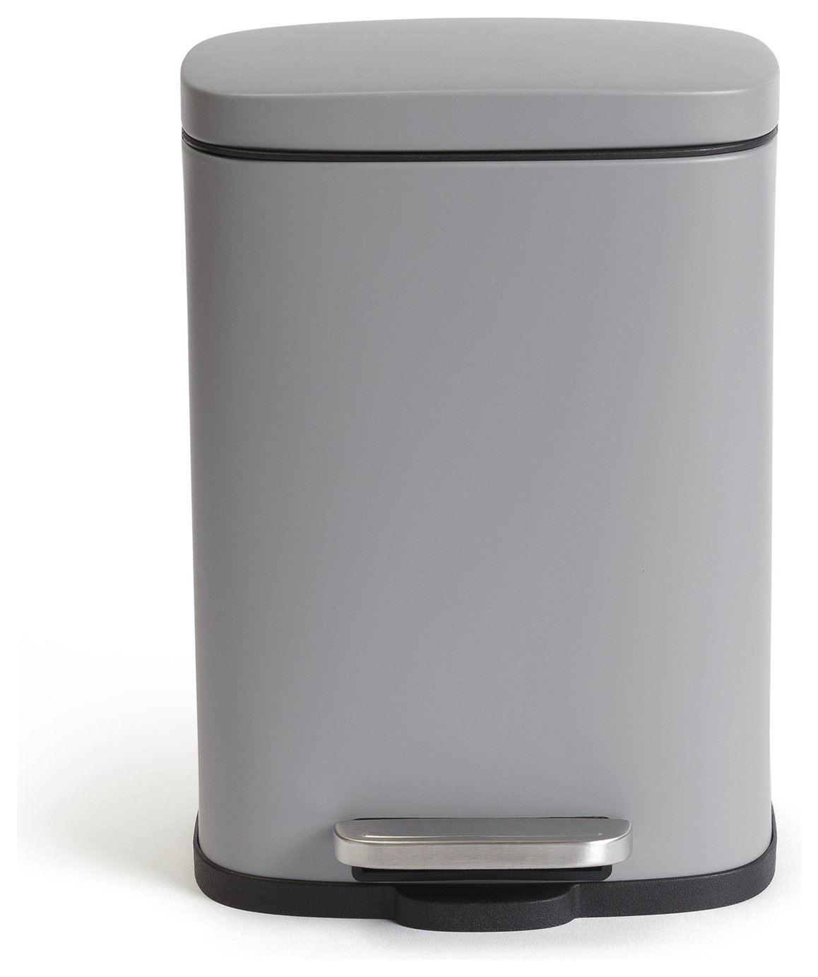 Argos Home 5 Litre Rectangular Bathroom Bin - Grey