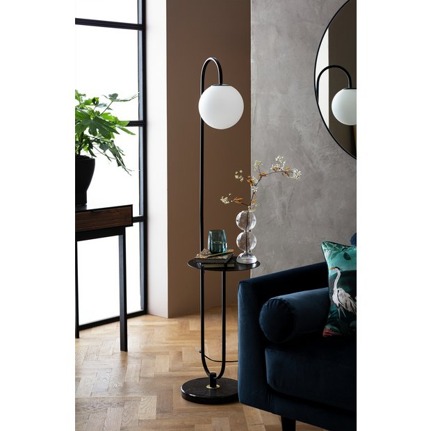 Buy Habitat Sagara Opal Shelf Floor Lamp - Black | Floor lamps | Habitat