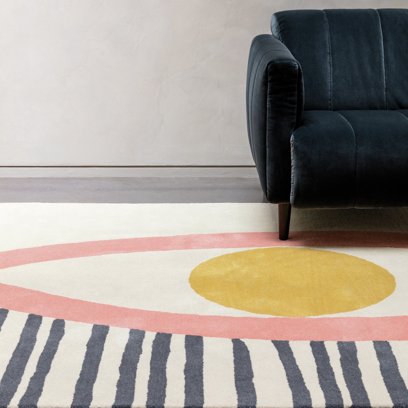 Habitat Eye Wool Shaggy Rug - 120x180cm