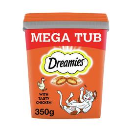 Dreamies Adult Cat Treats with Chicken Biscuits Tub 4x350g