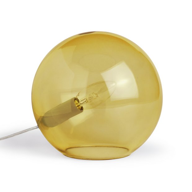 Buy Habitat Caliban Globe Table Lamp Yellow Table lamps Habitat Wishupon