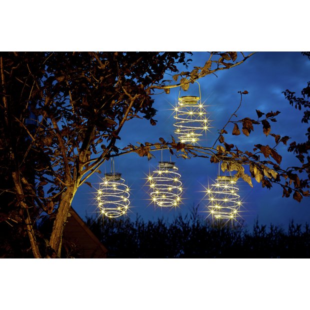 Solar spiral deals garden lights