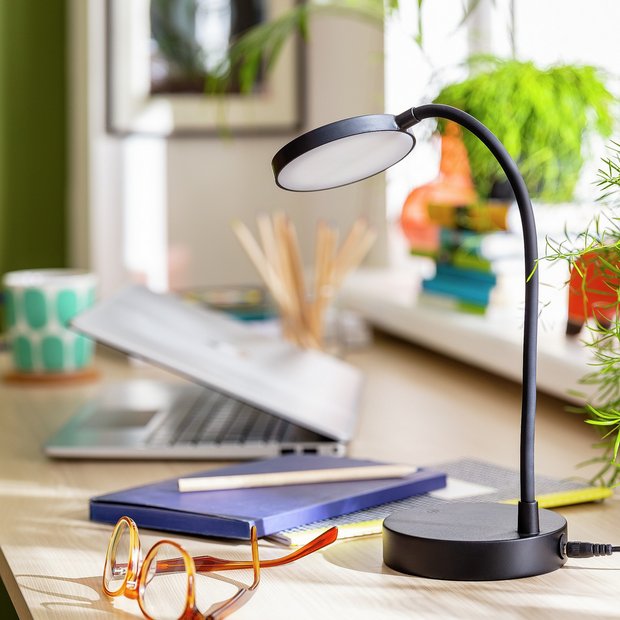 Buy Habitat Mopsa LED Desk Lamp - Black, Desk lamps