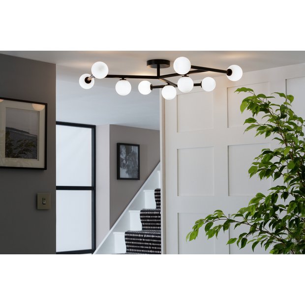 Buy Habitat Alonso 9 Light Flush to Ceiling Light -Black & White | Ceiling lights | Habitat
