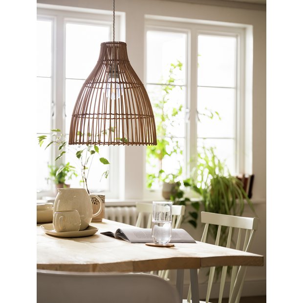 Argos rattan store lamp