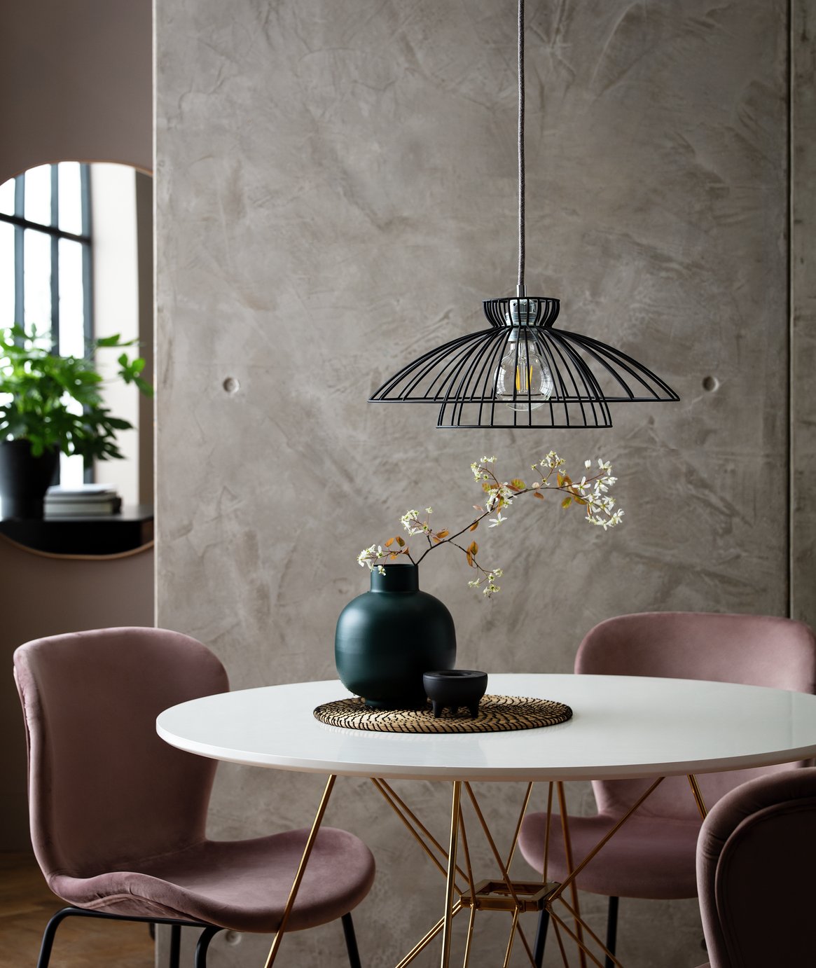 Argos Home Kiso Black Wire 2 Tier Lampshade - 40cm