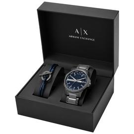 Armani Exchange Men's Silver Stainless Steel Watch Gift Set