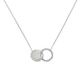 Moon & Back Sterling Silver Love Disc Pendant
