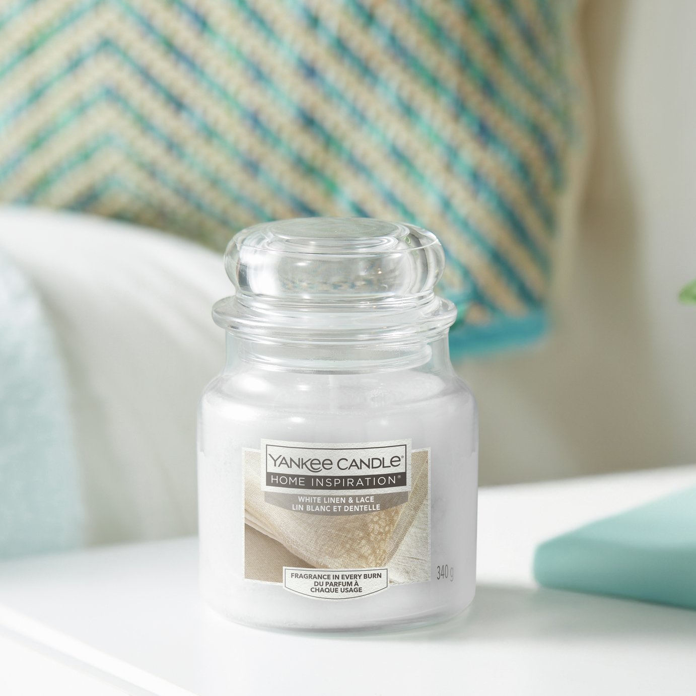 Yankee Home Inspiration Medium Jar Candle White Linen & Lace