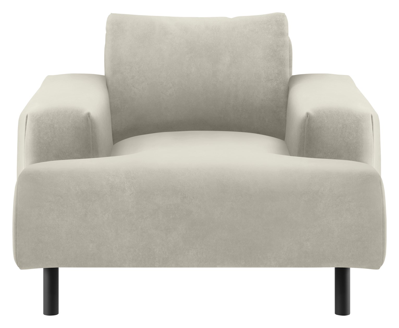 Habitat Julien Velvet Armchair - Natural