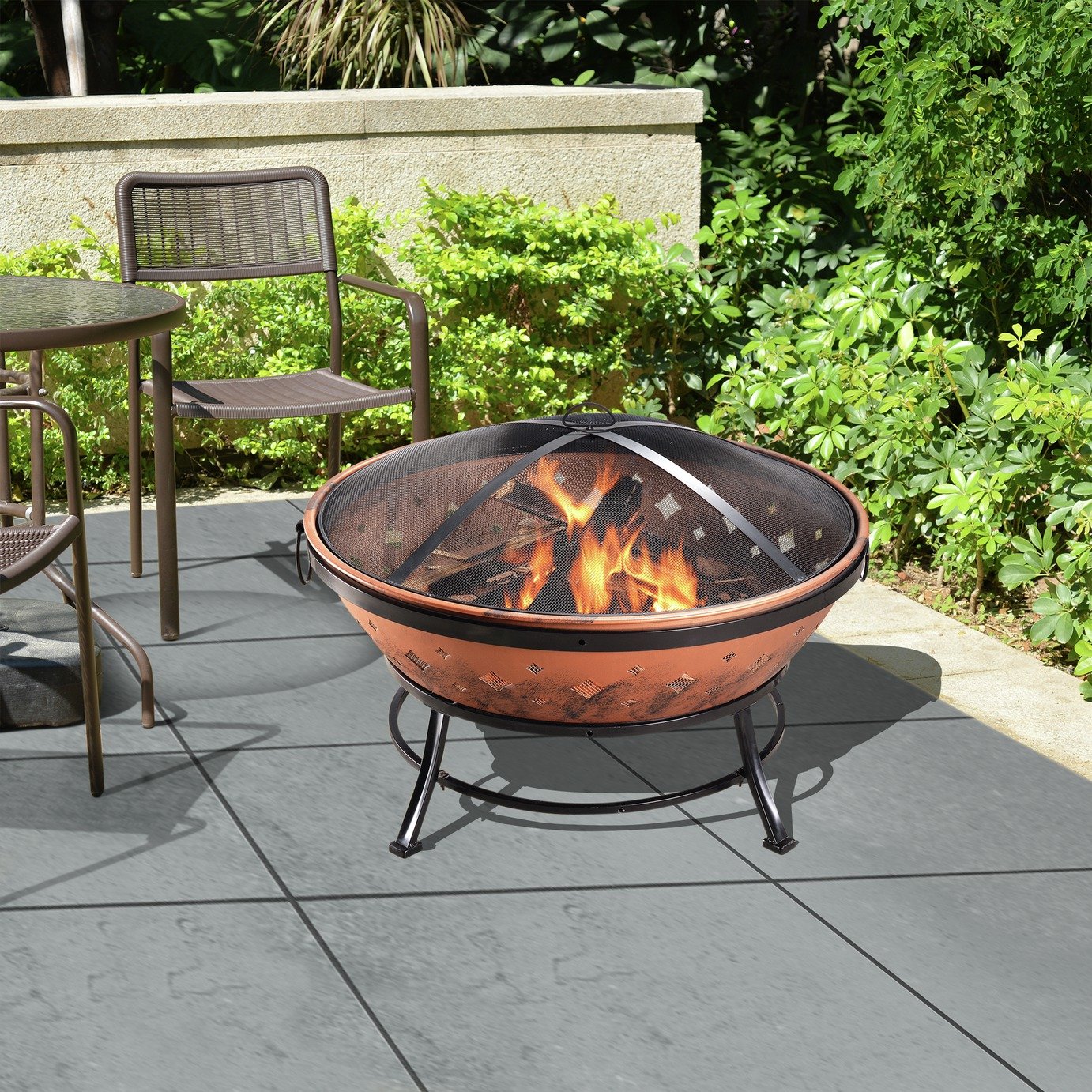 Teamson Home FP35 Wood Burning Fire Pit