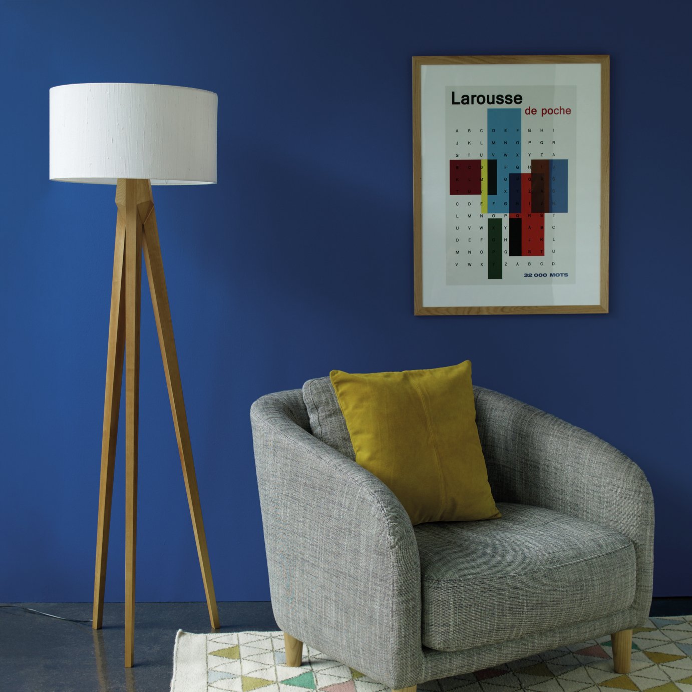 Habitat Tripod Wooden Floor Lamp Base