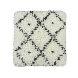 Habitat Berber Zig Zag Wool Cushion Cover - Cream - 50x50cm