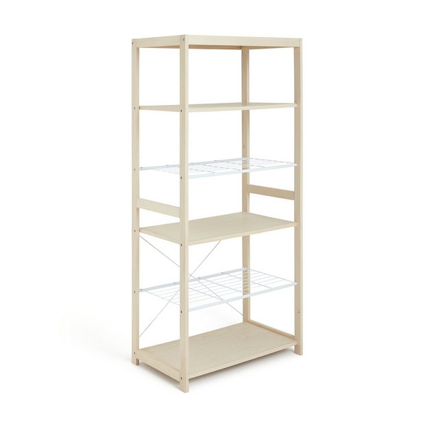 Argos home clothes rail online with wood effect shelf