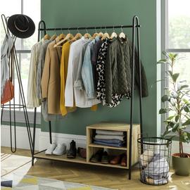 Habitat Turner Clothes Rail with Drawer Boxes - Black