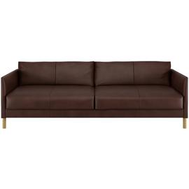 Habitat Hyde 3 Seater Leather Sofa Bed - Brown