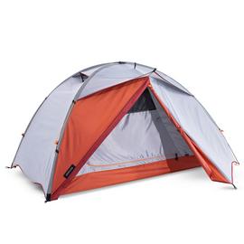 Decathlon 2 Man 1 Room Dome Camping Tent - Grey/Orange