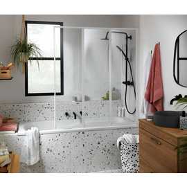 Argos Home 1400x1230mm Folding Shower Screen - White