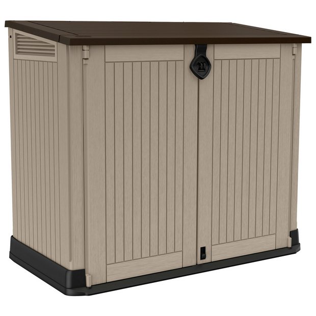 Buy Keter Store It Out Midi 880L Garden Storage Box Beige Brown Garden storage boxes and cupboards Argos