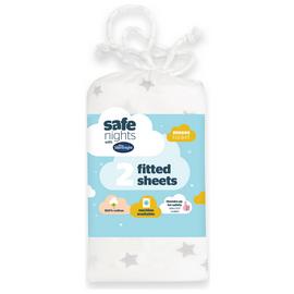 Silentnight Safe Nights Nursery Grey Fitted Sheets