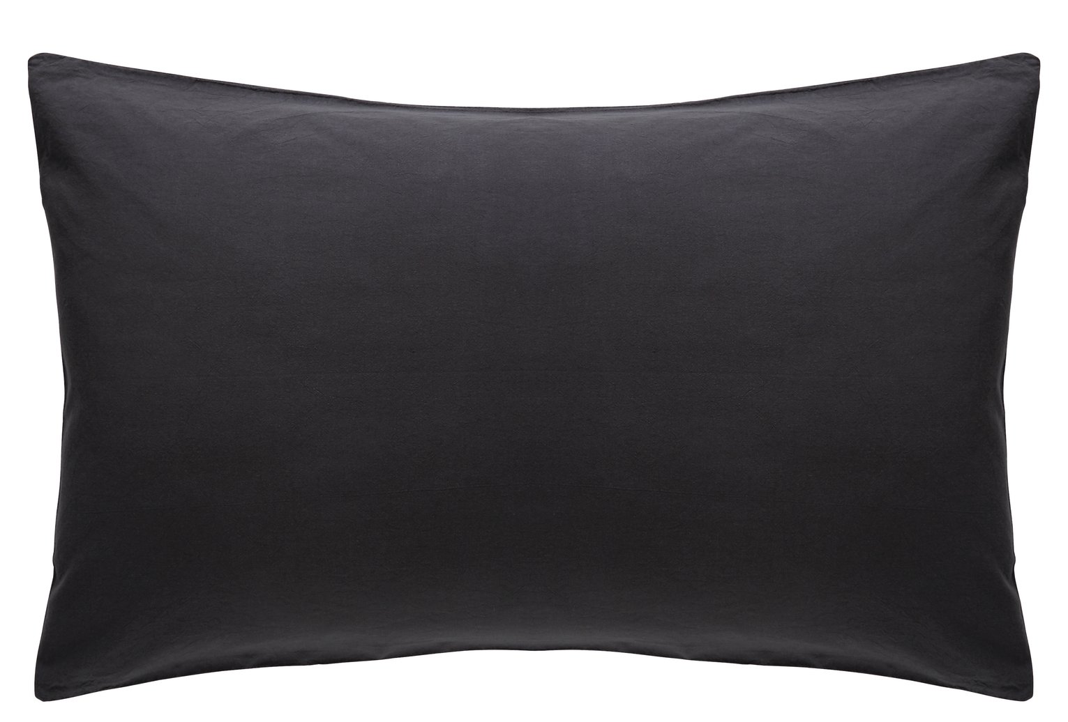 Habitat Washed Standard Pillowcase Pair - Charcoal
