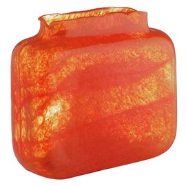 Habitat Tangelo Bubble Rectangular Glass Vase - Orange