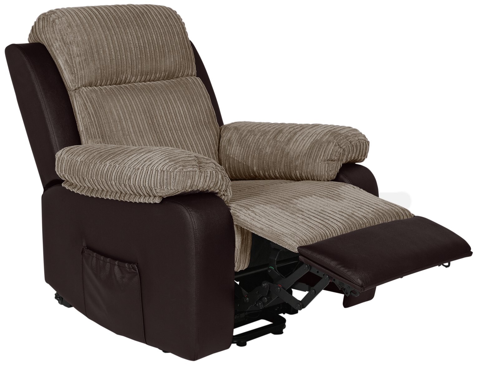 Argos Home Bradley Rise & Recline Chair -Natural & Chocolate