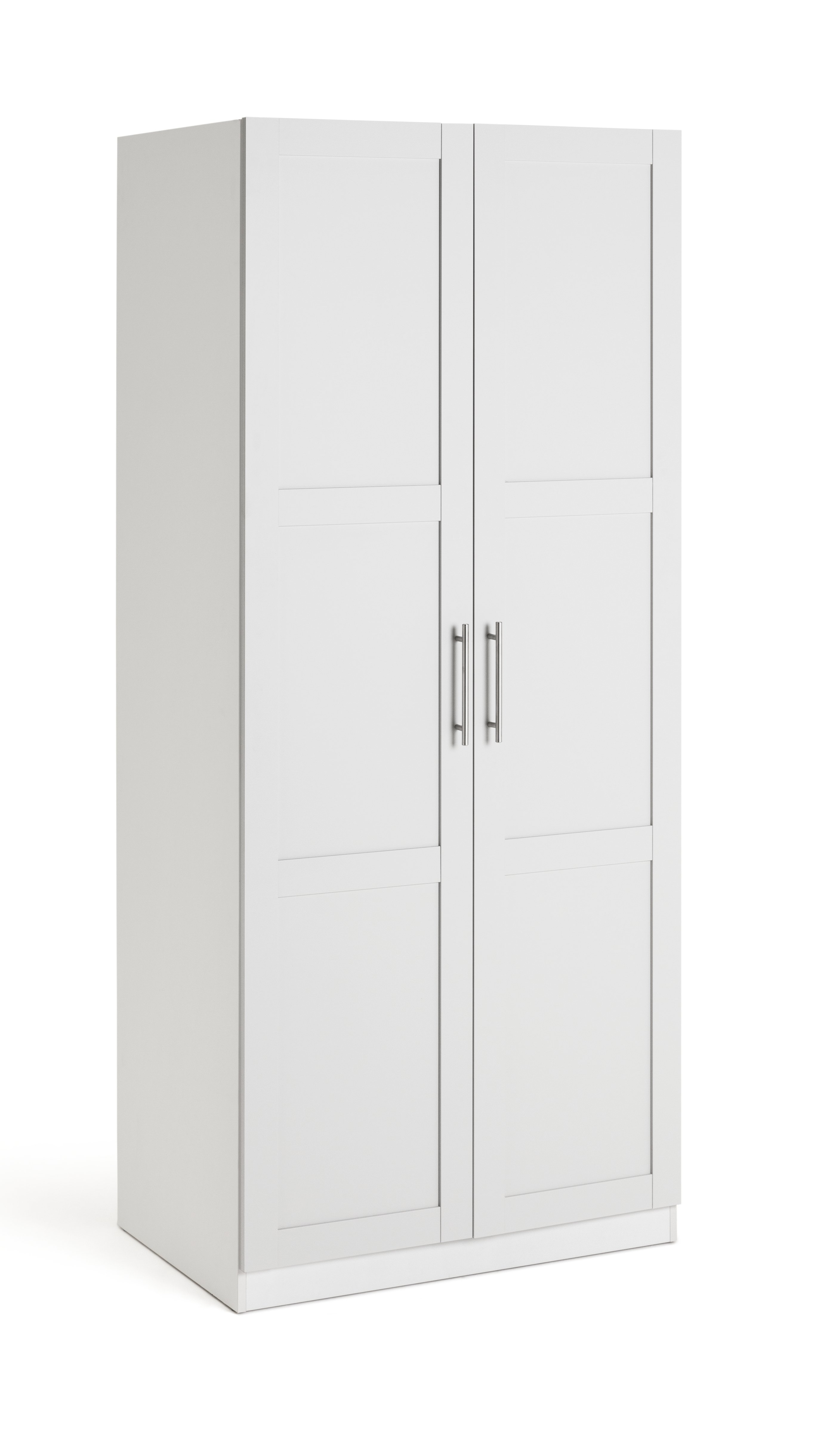 Habitat Munich Panelled 2 Door Wardrobe - White