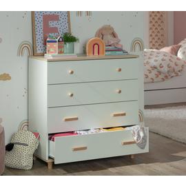Habitat Kids Melby 4  Chest of Drawers - White and Acacia