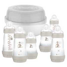 MAM Easy Start Bottle & Microwave Steriliser Set - Grey