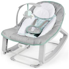 Happybuy Baby Swing Chair for Newborn Toddler Kids from Ages 0 to 5 Bouncer Infant Comfort Swing Chair Soft Toddler Cradle Seat Baby Rocker Plush Rocking Silver Grey 