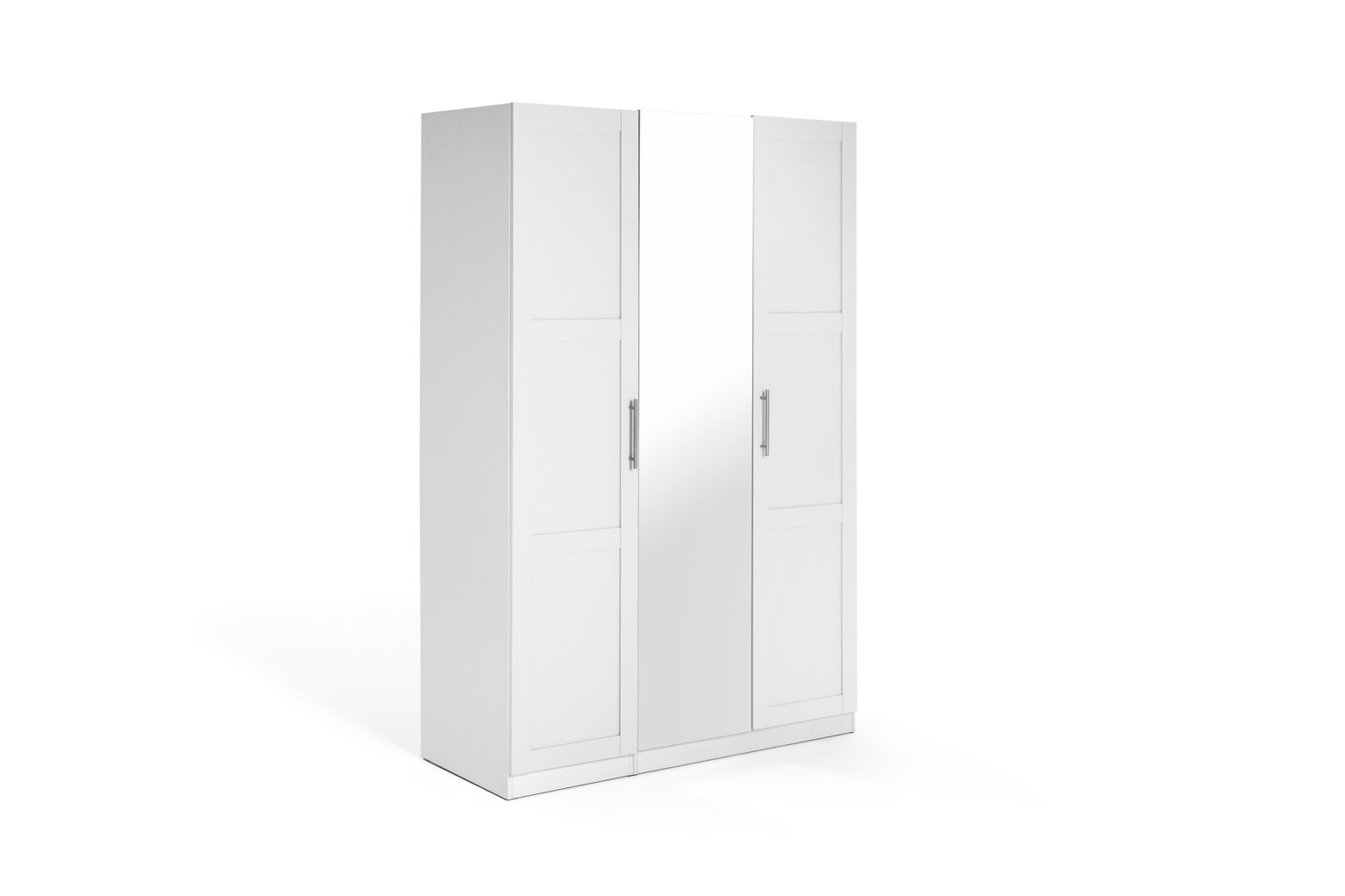 Habitat Munich Panelled 3 Door Mirror Wardrobe