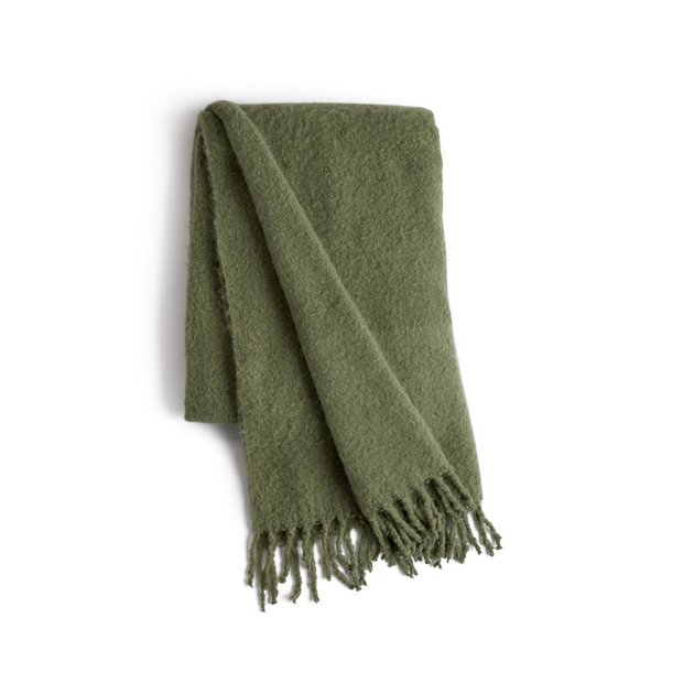 Green mohair online throw