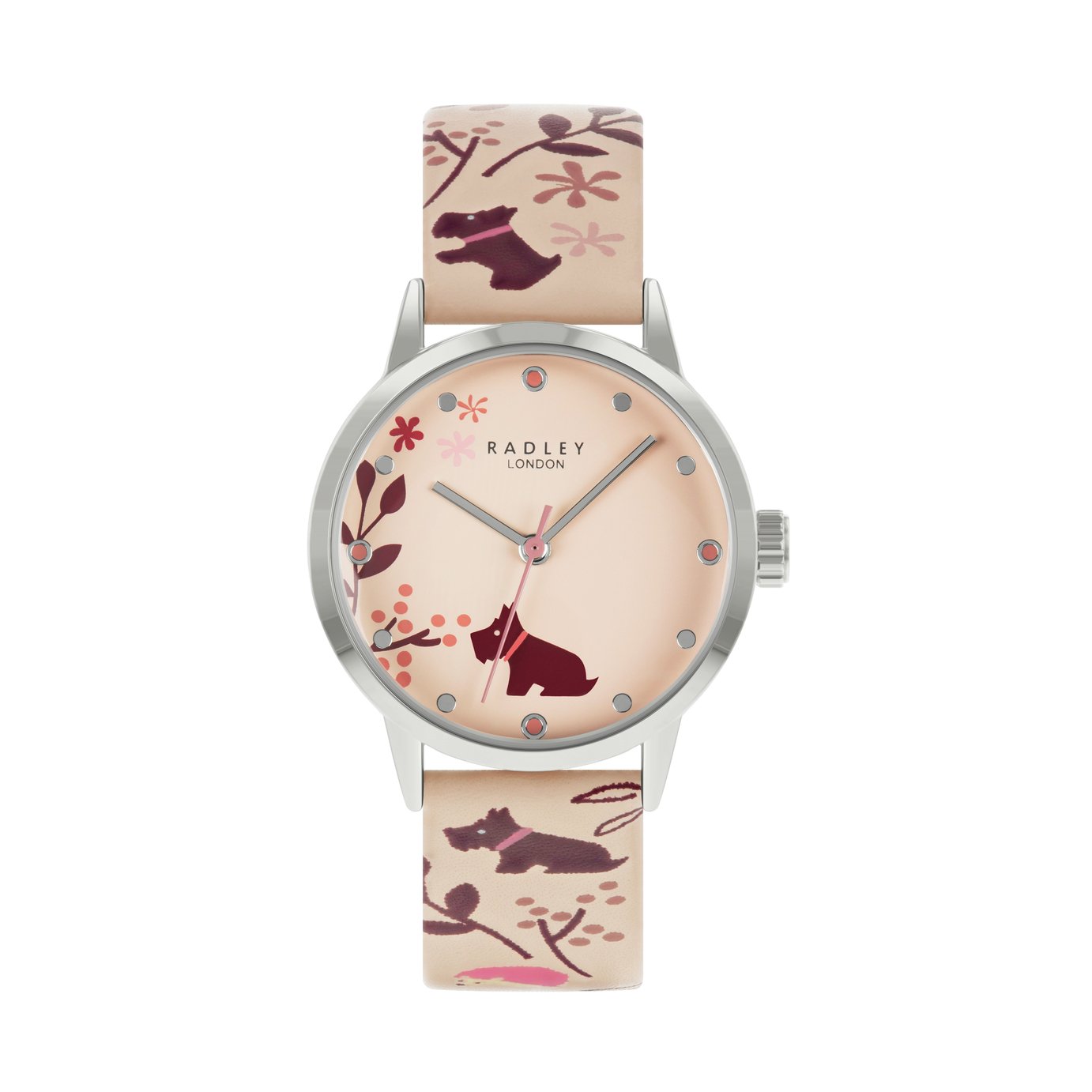 Buy Radley Ladies Floral Blush Pink Leather Strap Watch | Womens watches |  Argos