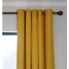 Argos Home Blackout Eyelet Curtains - Mustard