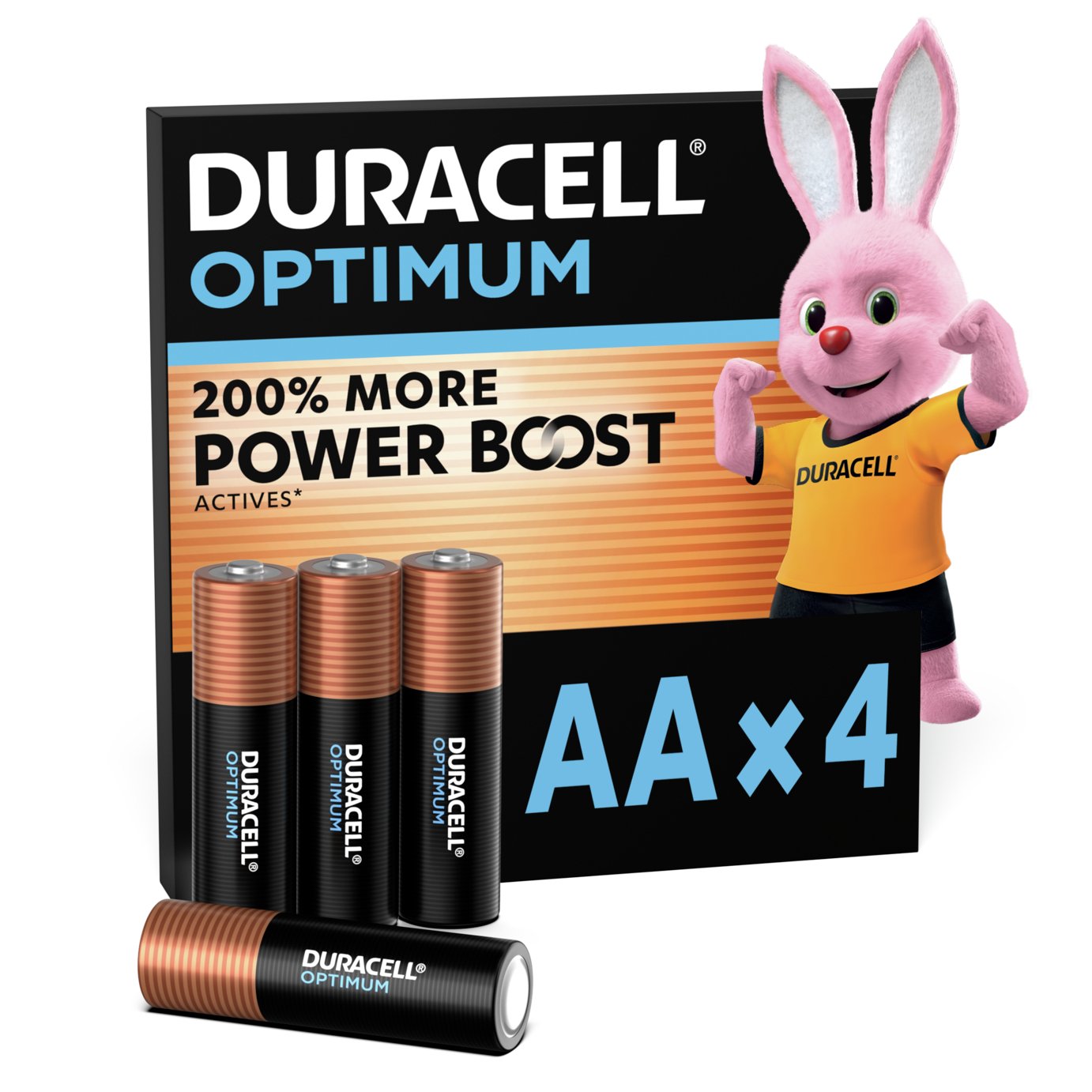 Duracell Optimum Alkaline AA Batteries - Pack of 4 