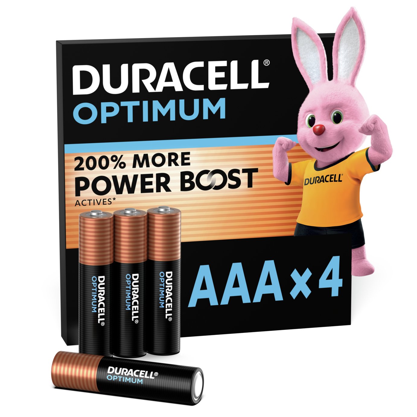 Duracell Optimum Alkaline AAA Batteries - Pack of 4 