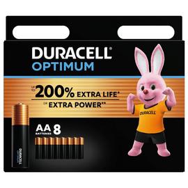 Duracell Optimum Alkaline AA Batteries - Pack of 8 