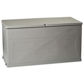 Buy Toomax 420L Wood Effect Cushion Storage Box Grey Garden storage boxes and cupboards Argos