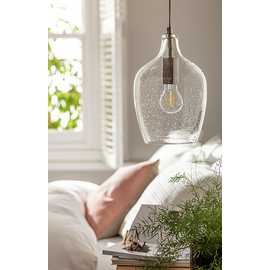 Habitat Abas Bubble Glass Pendant Light - Nickel