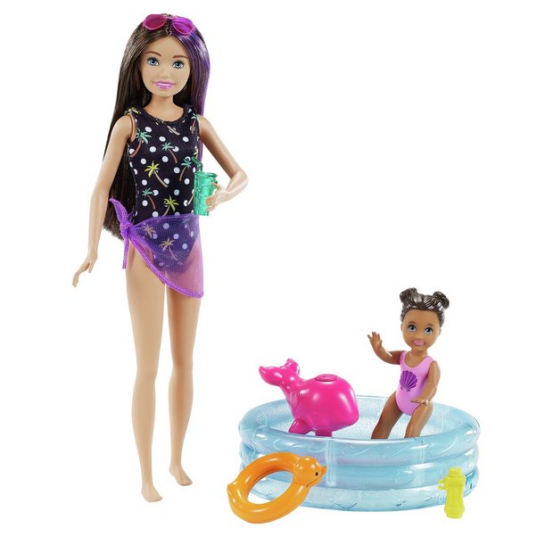 Buy Barbie Skipper Babysitter Doll Playset Pool and Toddler