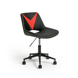 Habitat Saber Faux Leather Gaming Chair - Red and Black