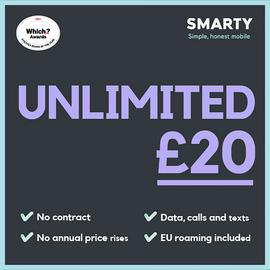 SMARTY UNLIMITED 30 Day Pay As You Go SIM Card