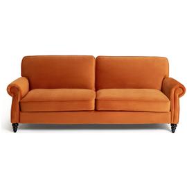 Habitat Joel 3 Seater Fabric Sofa Bed - Orange
