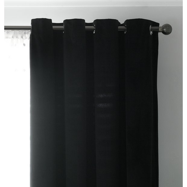 Black curtain deals eyelets