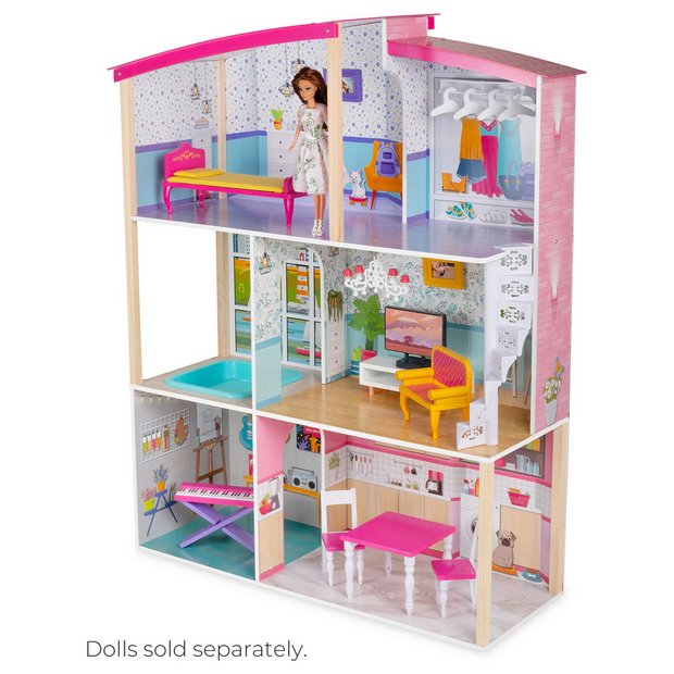 Argos wooden hot sale dolls house